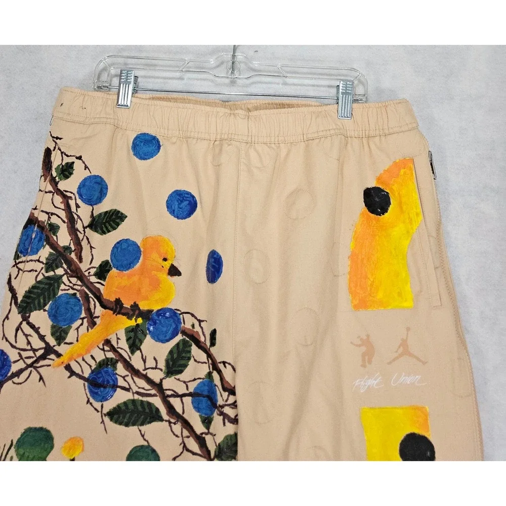 Nike Air Jordan Flight Union Pants Mens XL Photon Dust Joggers Sweatpants Custom